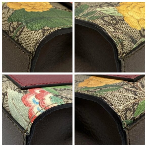 GUCCI Padlock Small/Guccitian Beige Ebony Multi PVC Leather 632-080925 - Picture 6 of 14